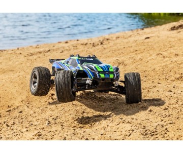 Traxxas Rustler VXL Brushless 1/10 4X4 Stadium Truck with TQi™ Traxxas Link™ Enabled 2.4GHz Radio System & Traxxas Stability Management (TSM) - Green