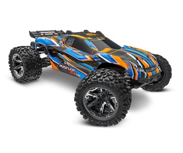 Traxxas Rustler VXL Brushless 1/10 4X4 Stadium Truck with TQi™ Traxxas Link™ Enabled 2.4GHz Radio System & Traxxas Stability Management (TSM) - Orange