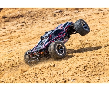 Traxxas Rustler VXL Brushless 1/10 4X4 Stadium Truck with TQi™ Traxxas Link™ Enabled 2.4GHz Radio System & Traxxas Stability Management (TSM) - Red