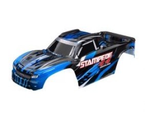 Traxxas Body Stampede 4X4 Brushless Blue (Painted Decals Applied) (Assembled With Front & Rear Body Mounts And Rear Body Support For Clipless Mounting)
