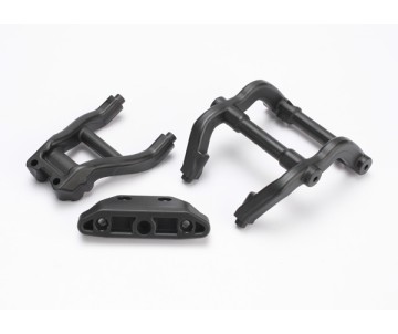 Traxxas Wheelie Bar Mount/Rear Skidplate Set (Black)