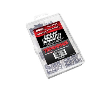 Traxxas Hardware Kit Stainless Steel Hoss 4X4 VXL/Slash 4X4/Stampede 4X4/Rustler 4X4 (Contains all Stainless Steel Hardware used on Hoss 4X4 VXL, Slash 4X4, Stampede 4X4 or Rustler 4X4)