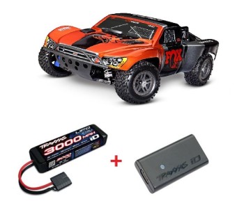 Traxxas Slash 1/10 4X4 Brushless Electric Short Course Truck RTR with TQ 2.4GHz Radio System, BL-2S ESC (Fwd/Rev) Requires Battery and Charger - FOX