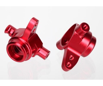 Traxxas Aluminum Steering Block Set (Red) (2)