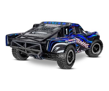 Traxxas Slash 4X4 VXL 1/10 Scale 4WD Brushless Short Course Truck with TQi Traxxas Link Enabled 2.4GHz Radio System & Traxxas Stability Management (TSM) Battery and Charger sold separately - Blue