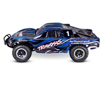 Traxxas Slash 4X4 VXL 1/10 Scale 4WD Brushless Short Course Truck with TQi Traxxas Link Enabled 2.4GHz Radio System & Traxxas Stability Management (TSM) Battery and Charger sold separately - Blue