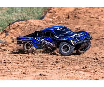 Traxxas Slash 4X4 VXL 1/10 Scale 4WD Brushless Short Course Truck with TQi Traxxas Link Enabled 2.4GHz Radio System & Traxxas Stability Management (TSM) Battery and Charger sold separately - Blue