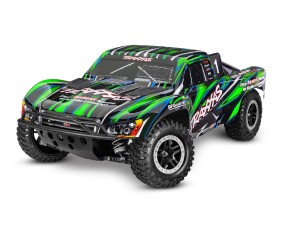 Traxxas Slash 4X4 VXL 1/10 Scale 4WD Brushless Short Course Truck with TQi Traxxas Link Enabled 2.4GHz Radio System & Traxxas Stability Management (TSM)  Battery and Charger sold separately - Green