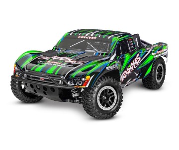 Traxxas Slash 4X4 VXL 1/10 Scale 4WD Brushless Short Course Truck with TQi Traxxas Link Enabled 2.4GHz Radio System & Traxxas Stability Management (TSM)  Battery and Charger sold separately - Green