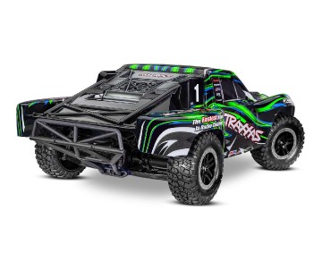 Traxxas Slash 4X4 VXL 1/10 Scale 4WD Brushless Short Course Truck with TQi Traxxas Link Enabled 2.4GHz Radio System & Traxxas Stability Management (TSM)  Battery and Charger sold separately - Green
