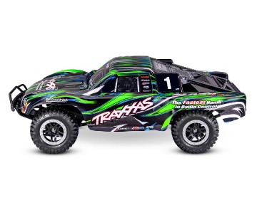 Traxxas Slash 4X4 VXL 1/10 Scale 4WD Brushless Short Course Truck with TQi Traxxas Link Enabled 2.4GHz Radio System & Traxxas Stability Management (TSM)  Battery and Charger sold separately - Green