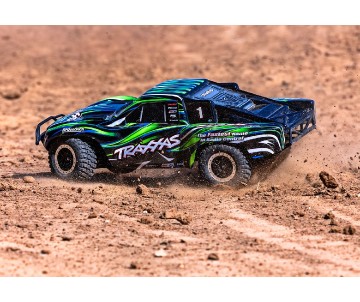 Traxxas Slash 4X4 VXL 1/10 Scale 4WD Brushless Short Course Truck with TQi Traxxas Link Enabled 2.4GHz Radio System & Traxxas Stability Management (TSM)  Battery and Charger sold separately - Green