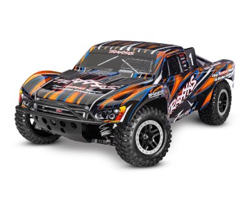 Traxxas Slash 4X4 VXL 1/10 Scale 4WD Brushless Short Course Truck with TQi Traxxas Link Enabled 2.4GHz Radio System & Traxxas Stability Management (TSM)  Battery and Charger sold separately - Orange