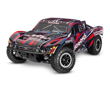 Traxxas Slash 4X4 VXL 1/10 Scale 4WD Brushless Short Course Truck with TQi Traxxas Link Enabled 2.4GHz Radio System & Traxxas Stability Management (TSM)  Battery and Charger sold separately - Red