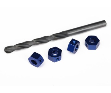 Traxxas 12mm Aluminum Hex Wheel Adapter (Blue) (4)