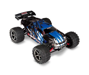 Traxxas E-Revo VXL 1/16 4WD Monster Truck RTR with TQ 2.4GHz Radio System (Fwd/Rev) Includes 6-Cell NiMH Traxxas Battery and 2-amp USB-C Charger w/ iD - BLUEX