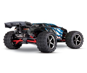 Traxxas E-Revo VXL 1/16 4WD Monster Truck RTR with TQ 2.4GHz Radio System (Fwd/Rev) Includes 6-Cell NiMH Traxxas Battery and 2-amp USB-C Charger w/ iD - BLUEX