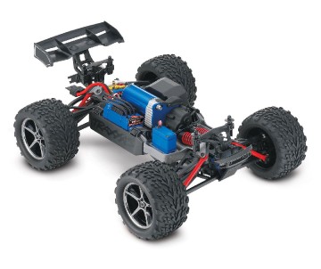 Traxxas E-Revo VXL 1/16 4WD Monster Truck RTR with TQ 2.4GHz Radio System (Fwd/Rev) Includes 6-Cell NiMH Traxxas Battery and 2-amp USB-C Charger w/ iD - BLUEX