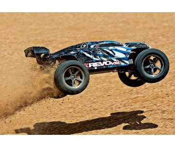 Traxxas E-Revo VXL 1/16 4WD Monster Truck RTR with TQ 2.4GHz Radio System (Fwd/Rev) Includes 6-Cell NiMH Traxxas Battery and 2-amp USB-C Charger w/ iD - BLUEX