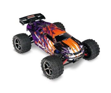 Traxxas E-Revo VXL 1/16 4WD Monster Truck RTR with TQ 2.4GHz Radio System (Fwd/Rev) Includes 6-Cell NiMH Traxxas Battery and 2-amp USB-C Charger w/ iD - PURPLE