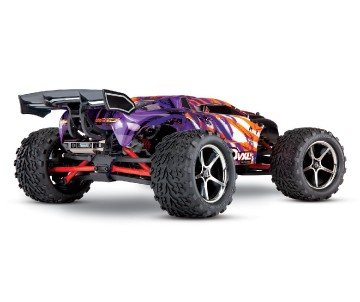 Traxxas E-Revo VXL 1/16 4WD Monster Truck RTR with TQ 2.4GHz Radio System (Fwd/Rev) Includes 6-Cell NiMH Traxxas Battery and 2-amp USB-C Charger w/ iD - PURPLE