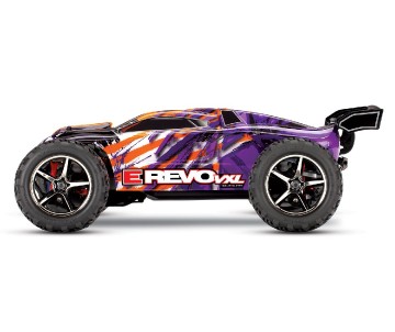 Traxxas E-Revo VXL 1/16 4WD Monster Truck RTR with TQ 2.4GHz Radio System (Fwd/Rev) Includes 6-Cell NiMH Traxxas Battery and 2-amp USB-C Charger w/ iD - PURPLE