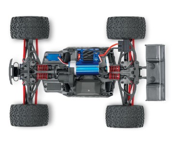 Traxxas E-Revo VXL 1/16 4WD Monster Truck RTR with TQ 2.4GHz Radio System (Fwd/Rev) Includes 6-Cell NiMH Traxxas Battery and 2-amp USB-C Charger w/ iD - PURPLE