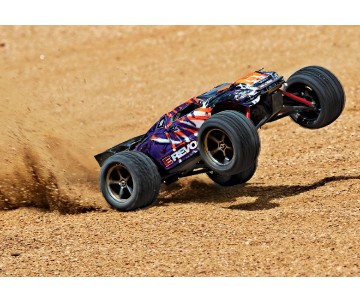 Traxxas E-Revo VXL 1/16 4WD Monster Truck RTR with TQ 2.4GHz Radio System (Fwd/Rev) Includes 6-Cell NiMH Traxxas Battery and 2-amp USB-C Charger w/ iD - PURPLE