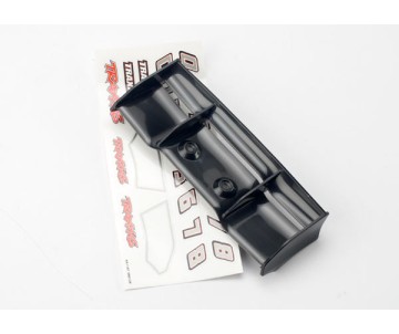 Traxxas Wing, 1/16 E-Revo (black)/ decal sheet