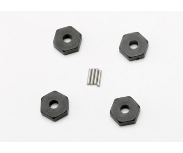 Traxxas Wheel hubs, hex (4)/ axle pins (1.5x8mm) (4)