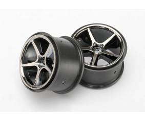 Traxxas Wheels, Gemini (Black Chrome) (2)