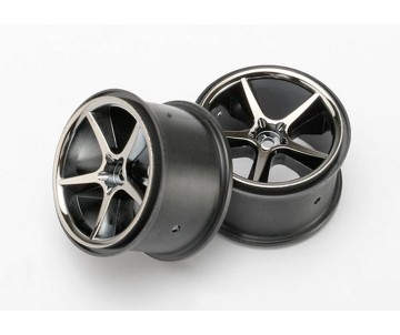 Traxxas Wheels, Gemini (Black Chrome) (2)
