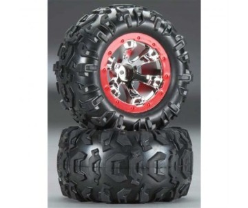Traxxas 1/16 Assembled Red Beadlock Summit (2) 