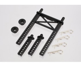 Traxxas Body mount, rear/ body mount posts, front (2)/body washer, rear (2) (for Fiesta/Rally body)