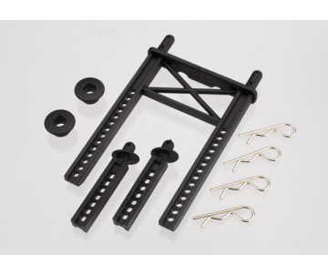 Traxxas Body mount, rear/ body mount posts, front (2)/body washer, rear (2) (for Fiesta/Rally body)