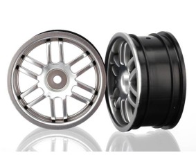 Traxxas Wheels, Rally (satin chrome) (2)
