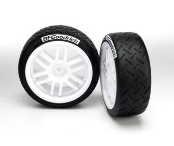 Traxxas Tires and wheels, assembled, glued (Rally wheels, BFGoodrich Rally tires) (2)