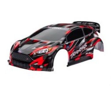 Traxxas Body, Ford Fiesta® ST Rally Brushless, red (painted, decals applied)