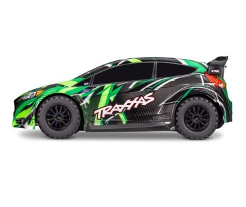 Traxxas Ford Fiesta ST Rally VXL: 1/10 Scale Brushless Rally Racer with TQi™ Traxxas Link™ Enabled 2.4GHz Radio System & Traxxas Stability Management (TSM) - Green
