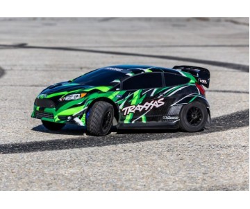 Traxxas Ford Fiesta ST Rally VXL: 1/10 Scale Brushless Rally Racer with TQi™ Traxxas Link™ Enabled 2.4GHz Radio System & Traxxas Stability Management (TSM) - Green