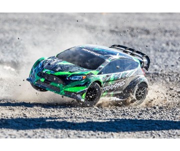Traxxas Ford Fiesta ST Rally VXL: 1/10 Scale Brushless Rally Racer with TQi™ Traxxas Link™ Enabled 2.4GHz Radio System & Traxxas Stability Management (TSM) - Green