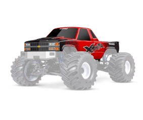 Traxxas Body, X-Maxx MT Chevy GMT400 CK Red