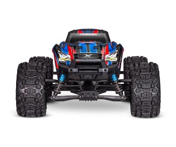 Traxxas X-Maxx: VXL-8s Brushless Electric Monster Truck with Sledgehammer Belted Tires, TQi Traxxas Link Enabled 2.4GHz Radio System & Traxxas Stability Management (TSM) - Blue