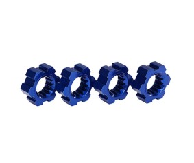 Traxxas Wheel hubs, hex, aluminum (blue-anodized) (4)