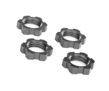 Traxxas Wheel Nuts Splined 17MM Serrated (Gray-Anodized) (4)