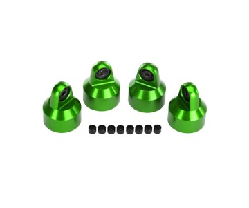 Traxxas X-Maxx GTX Shock Cap aluminum (green-anodized), GTX shocks (4)/ spaces (8)