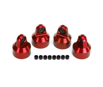 Traxxas X-Maxx GTX Shock Cap aluminum (red-anodized), GTX shocks (4)/ spaces (8)