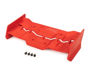 Traxxas Wing, Red/ 4X12mm FCS (4)