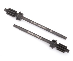 Traxxas Axle shaft, rear, heavy duty (left & right)/ portal drive input gear, rear (machined)