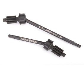 Traxxas Axle shaft, front, heavy duty (left & right)/ portal drive input gear (machined) (2) (assembled)